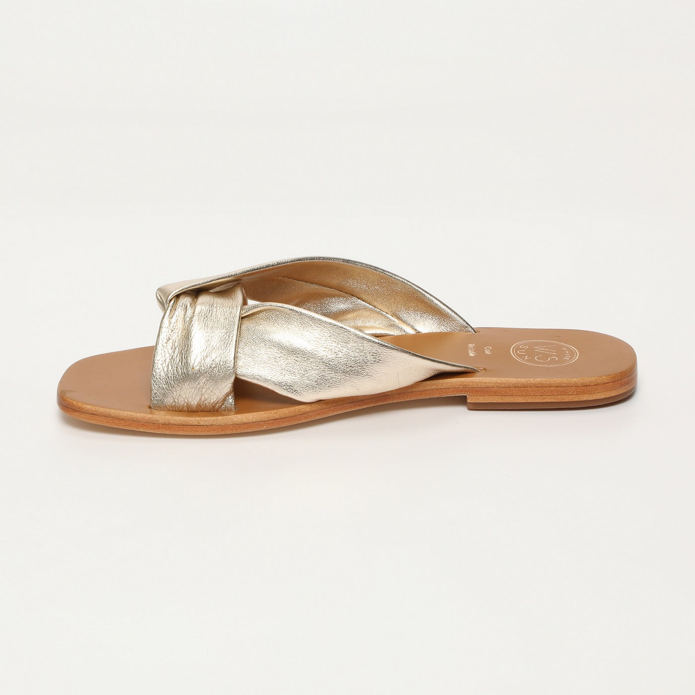 White Sun - Mules Bansari - Platinium Metallic Nappa - Doré