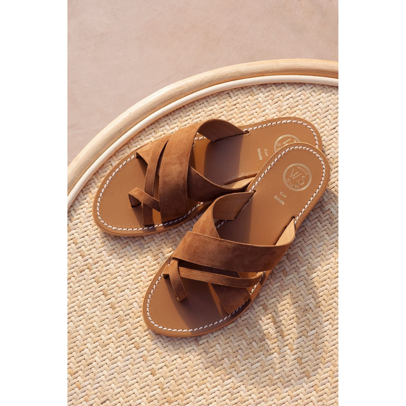 White Sun - Mules Tasneem - Ante de cabra camel - Marrón