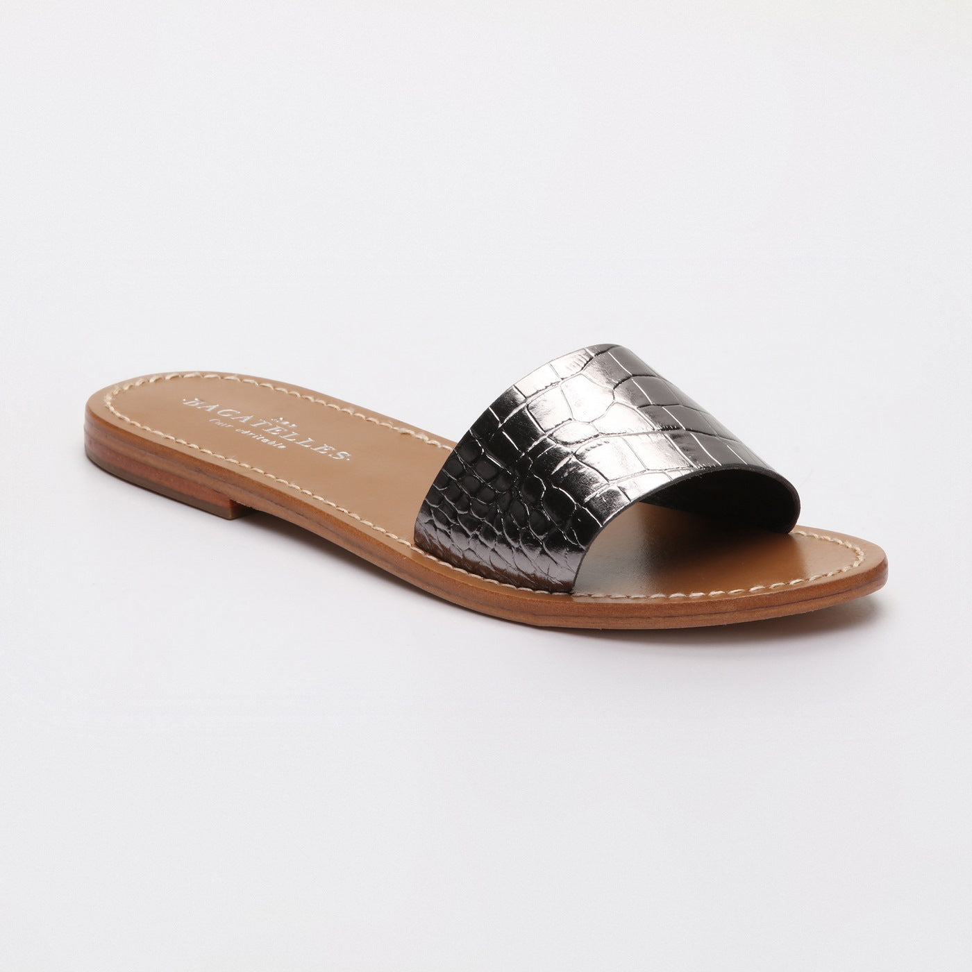 Mules York - Pewter Croco