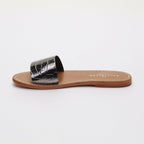 Mules York - Pewter Croco