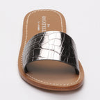 Mules York - Pewter Croco