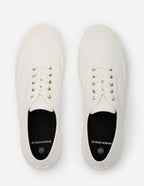 Canvas Lace-Up Sneakers - White - Women