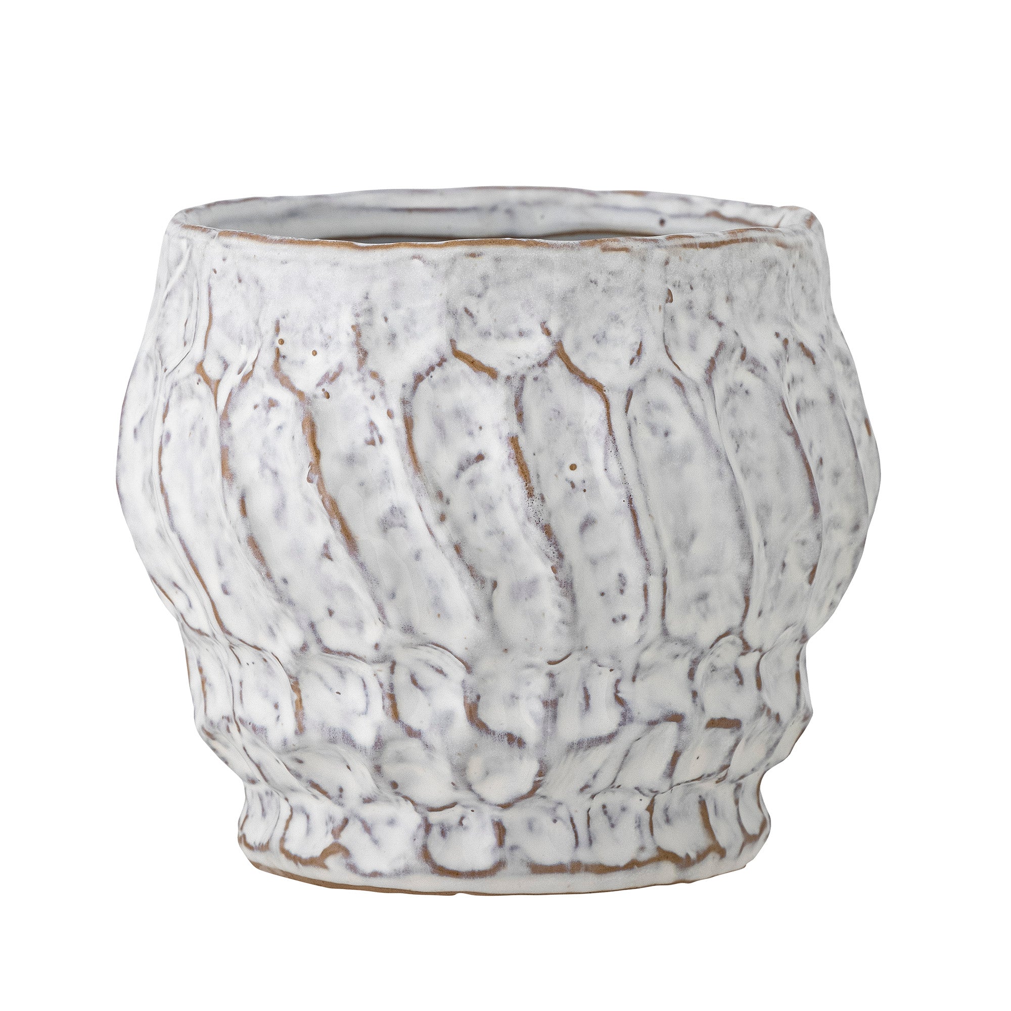 Cami - Lot de 8 Cache-Pots - Blanc - Grès