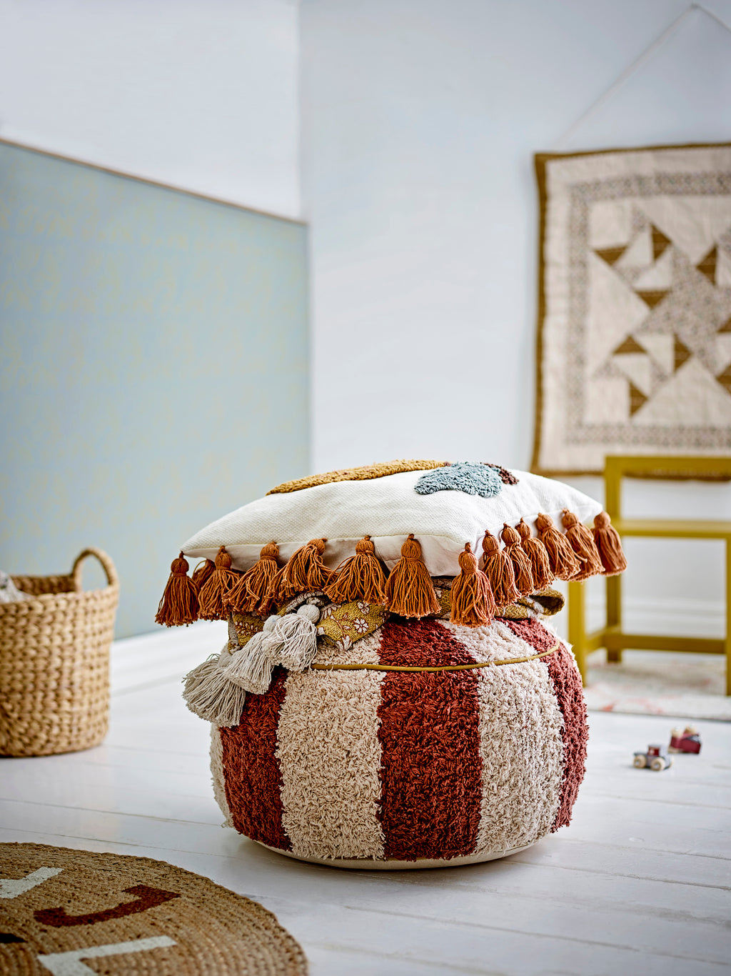 Charoline - Pouf - Marron - Coton