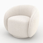 Naya - Fauteuil En Tissu Bouclé Blanc