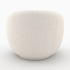 Naya - Fauteuil En Tissu Bouclé Blanc