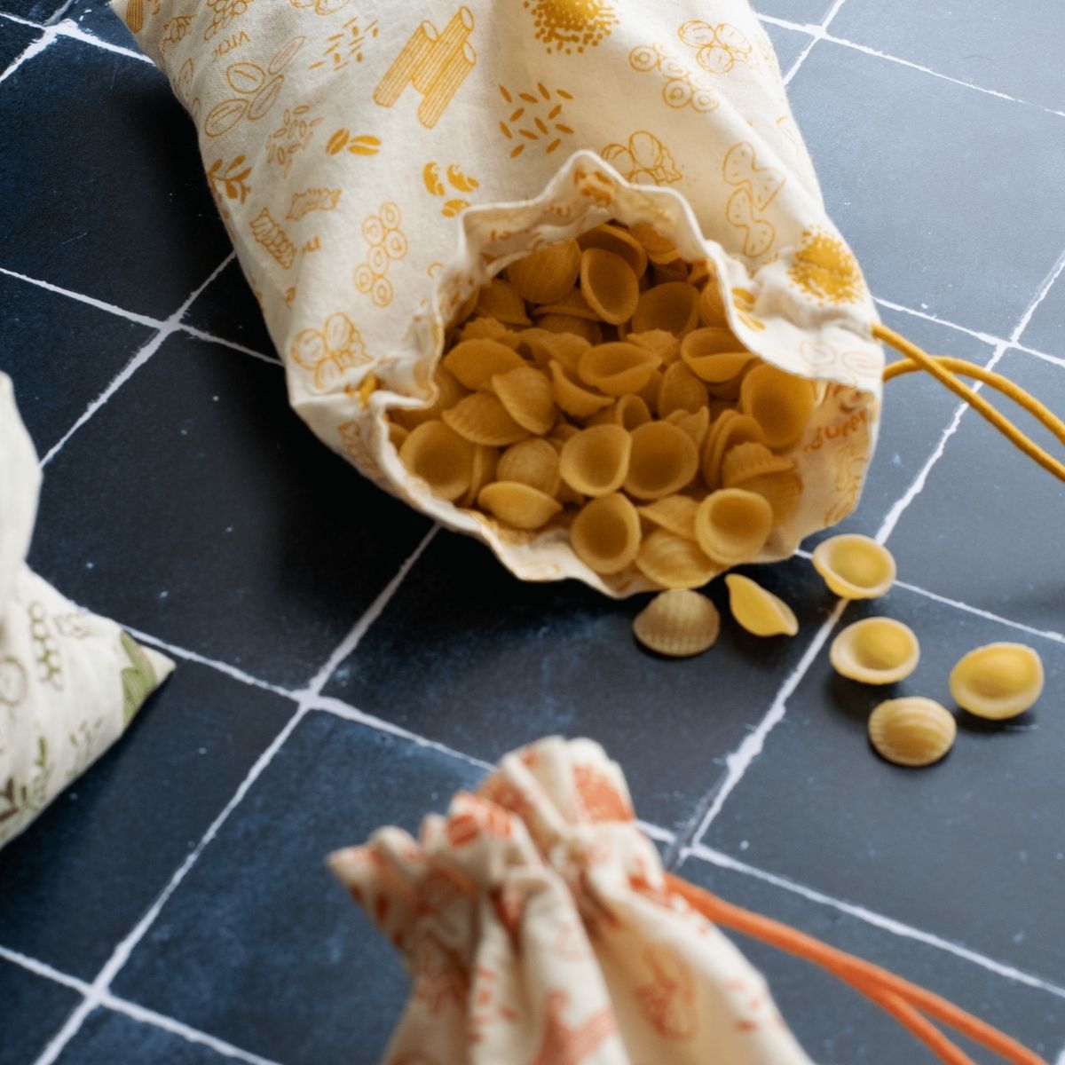 Set Di 3 Sacchetti Per Sfusi In Cotone Biologico - Multicolore