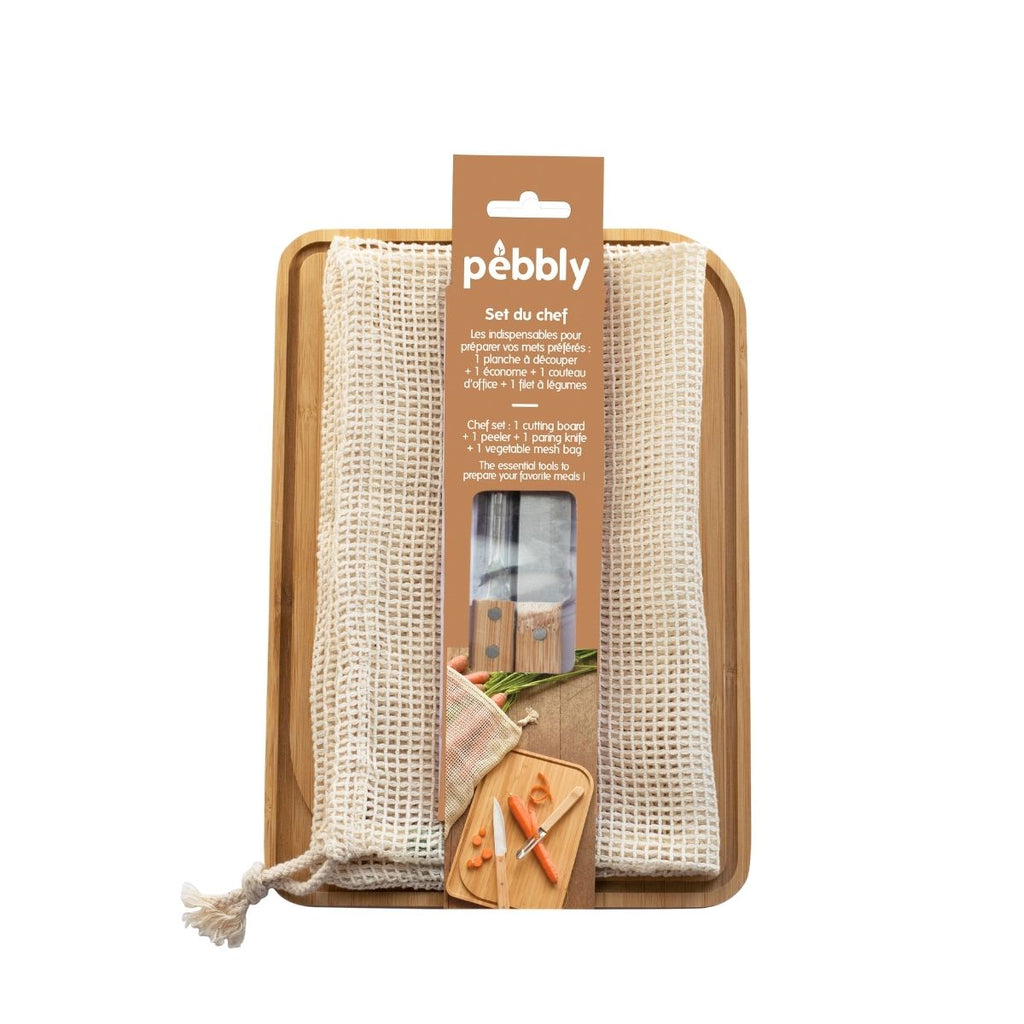 Set Chef 4 Pezzi In Bambù - Beige