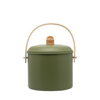 Indoor Steel Compost Bin with Bamboo Handle - 7 Litres - Green