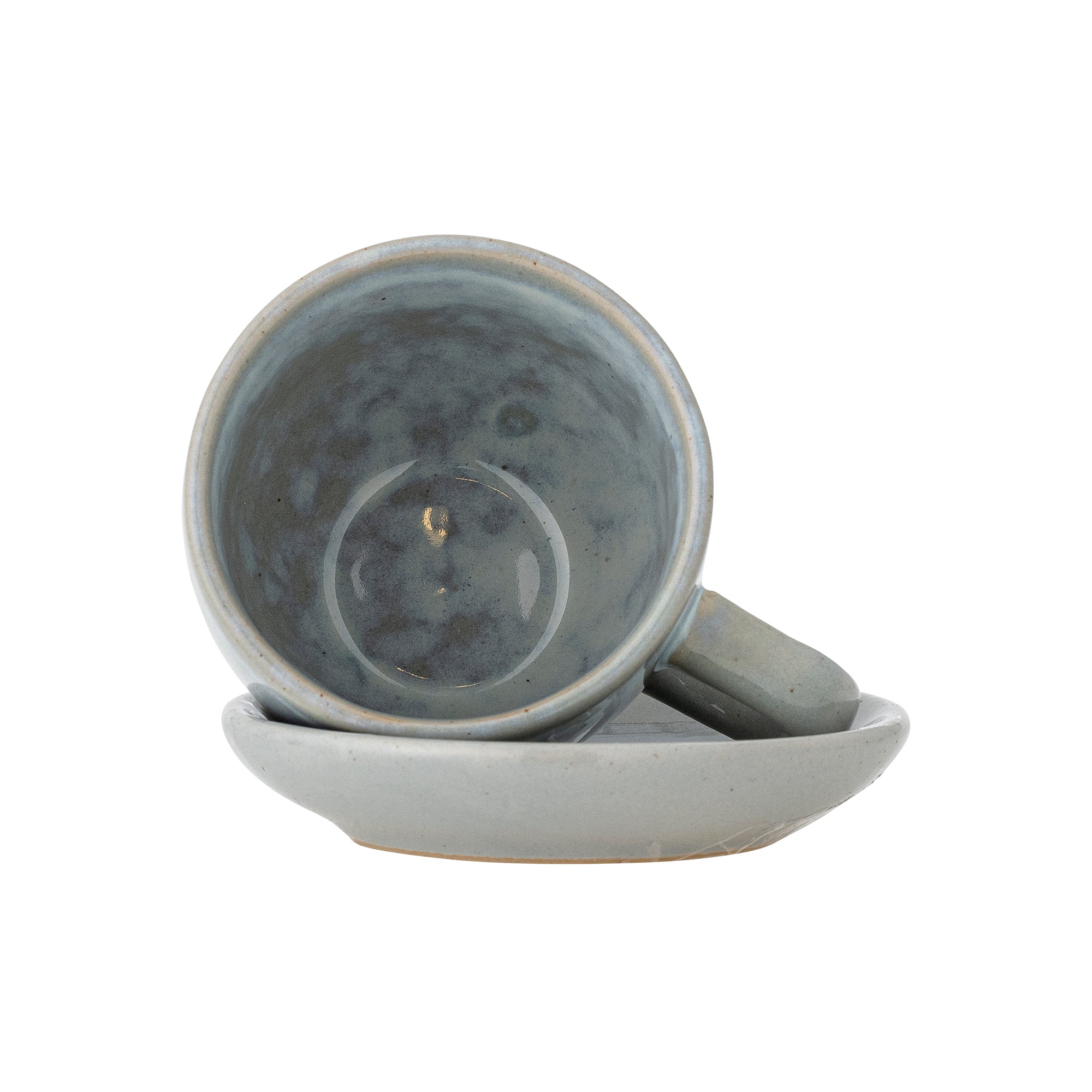 Brenta - Taza Con Platillo - Azul - Gres