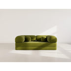 Nebula - Sofá Cama - 3 Plazas - Terciopelo Texturizado - Verde Caqui