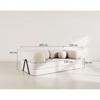 Nebula - Canapé Convertible - 3 Places - Velours Texturé - Terracotta