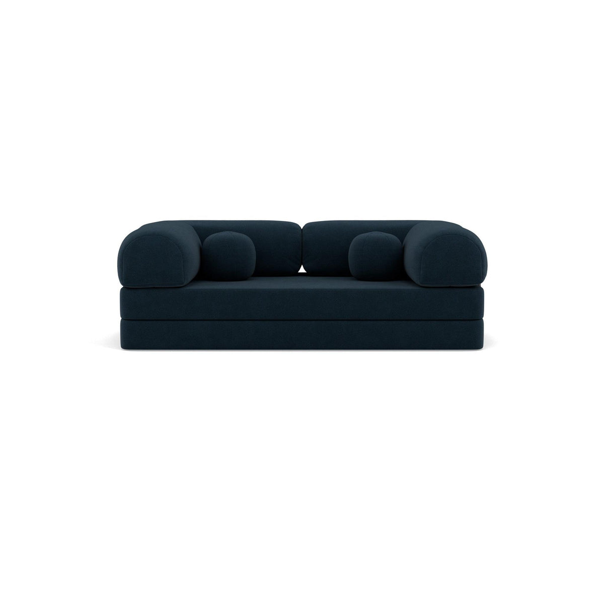Nebula - Canapé Convertible - 3 Places - Velours Texturé - Bleu