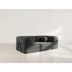 Nebula - Convertible Sofa - 3-Seater - Textured Velvet - Grey