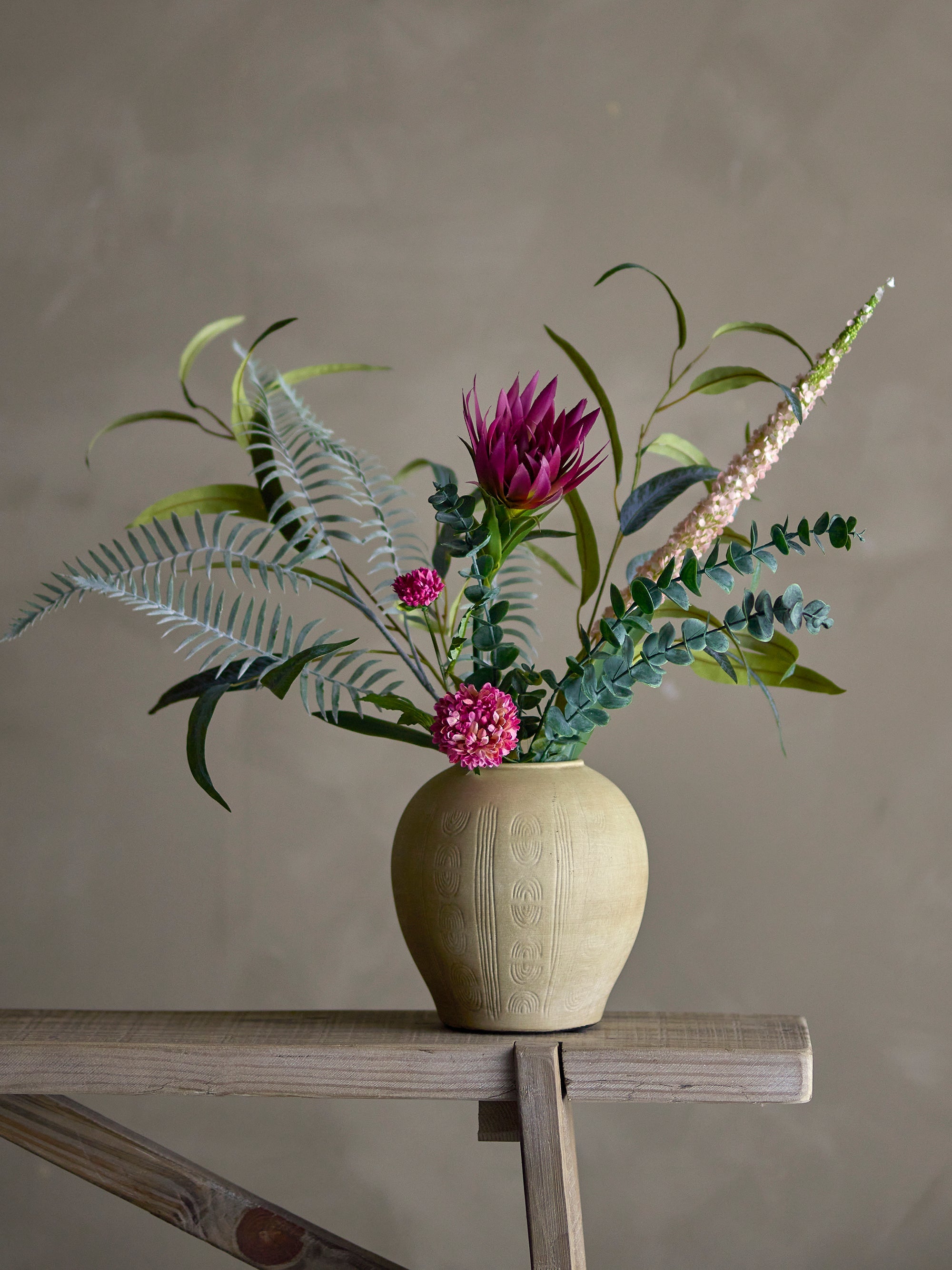 Taym - Lot de 2 Vases Déco - Naturel - Terre Cuite
