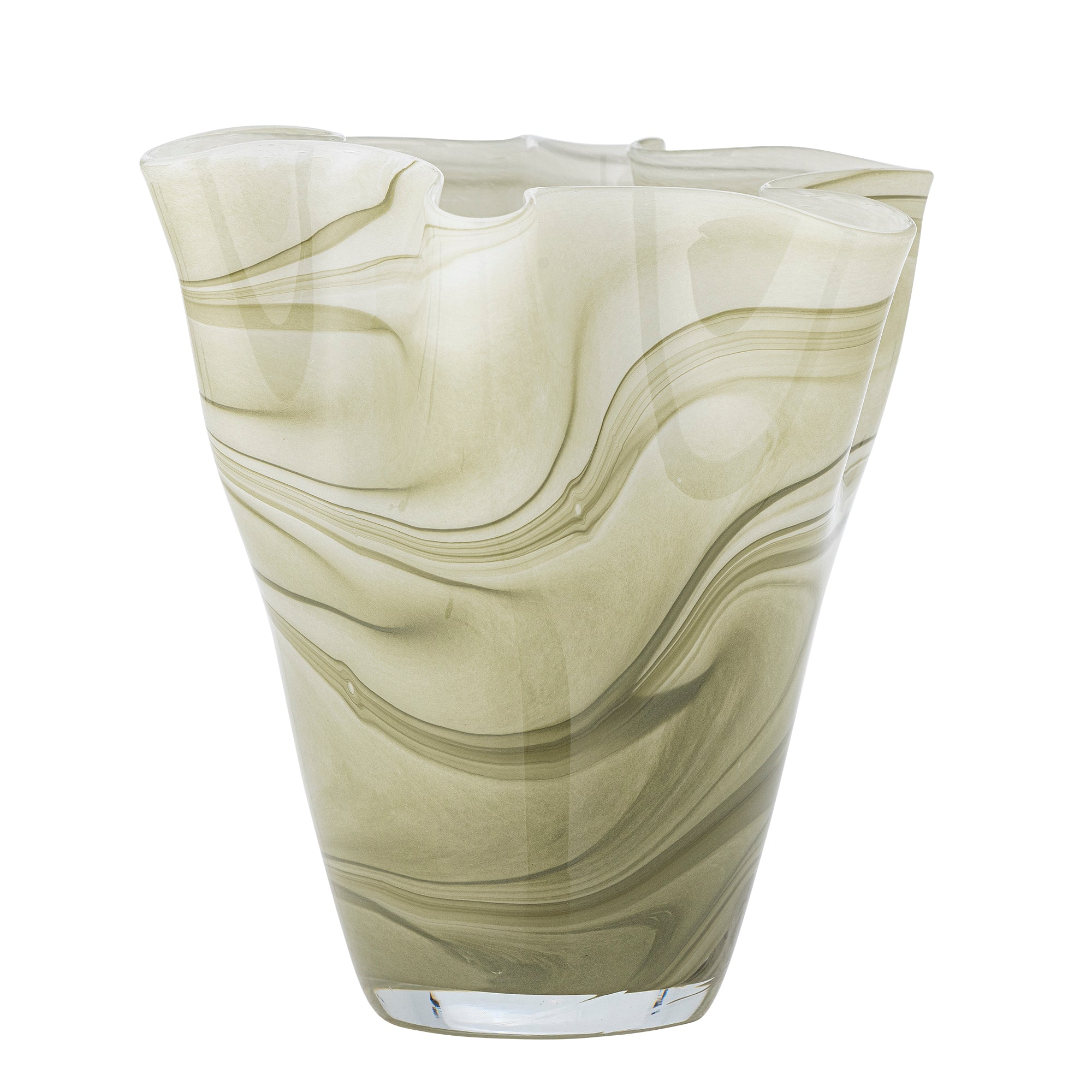 Toryn - Lot de 2 Vases - Vert - Verre
