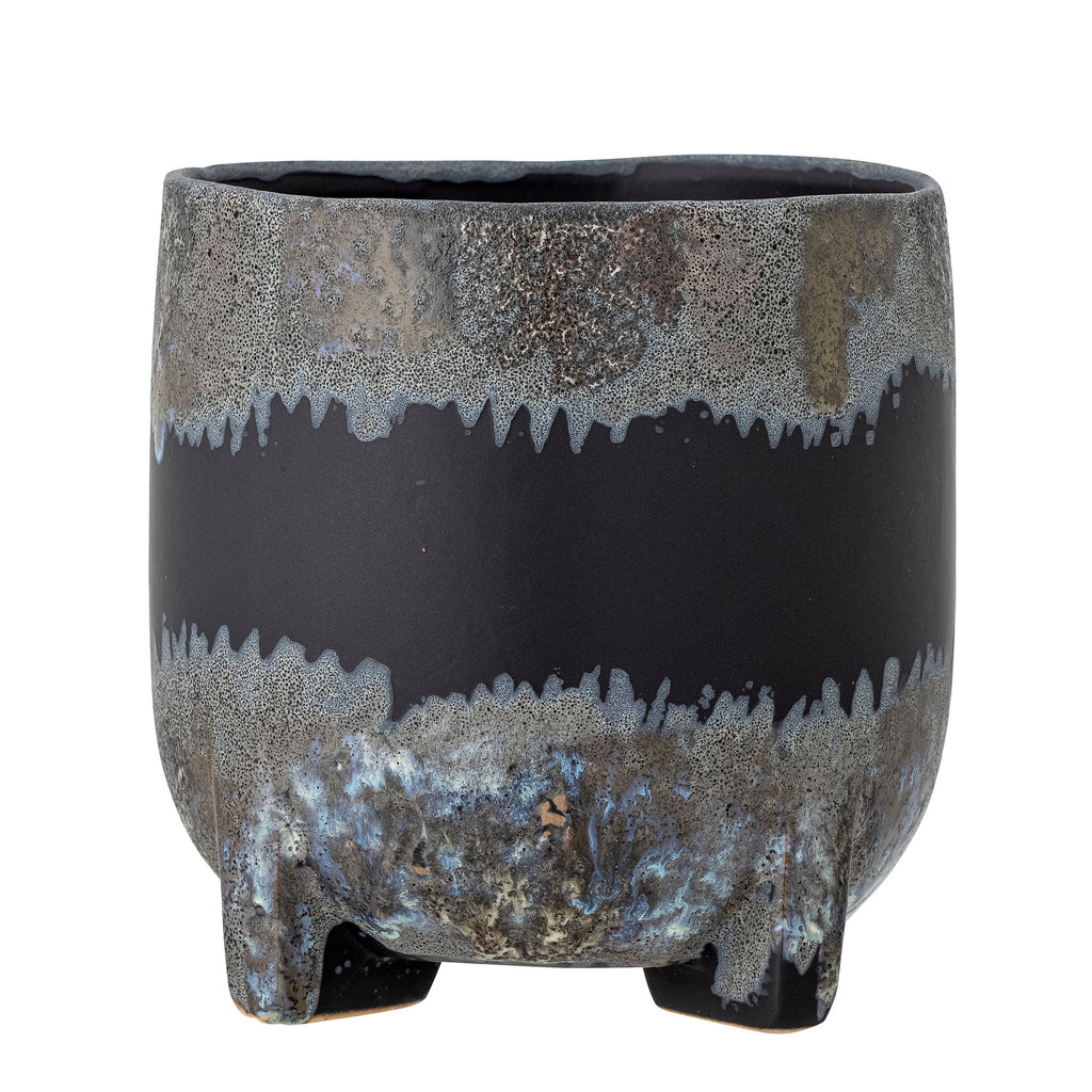 Nasru - Plant Pot - Black - Stoneware