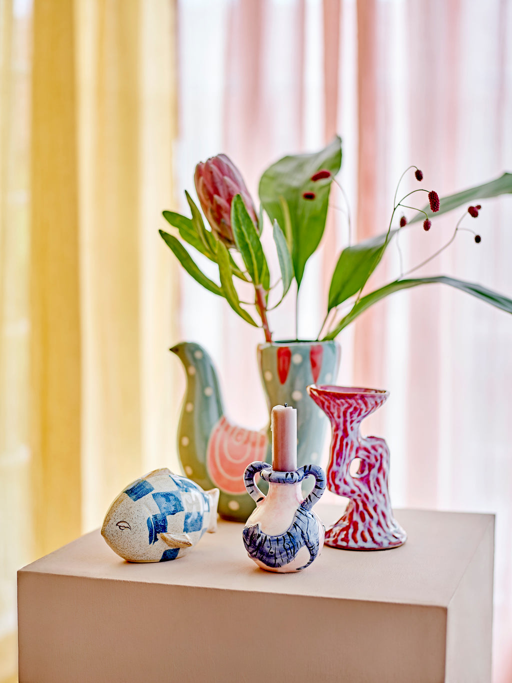 Eviaya - Objeto Decorativo - Multicolor - Gres