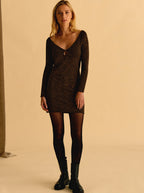 Drop Brown Leo Dress