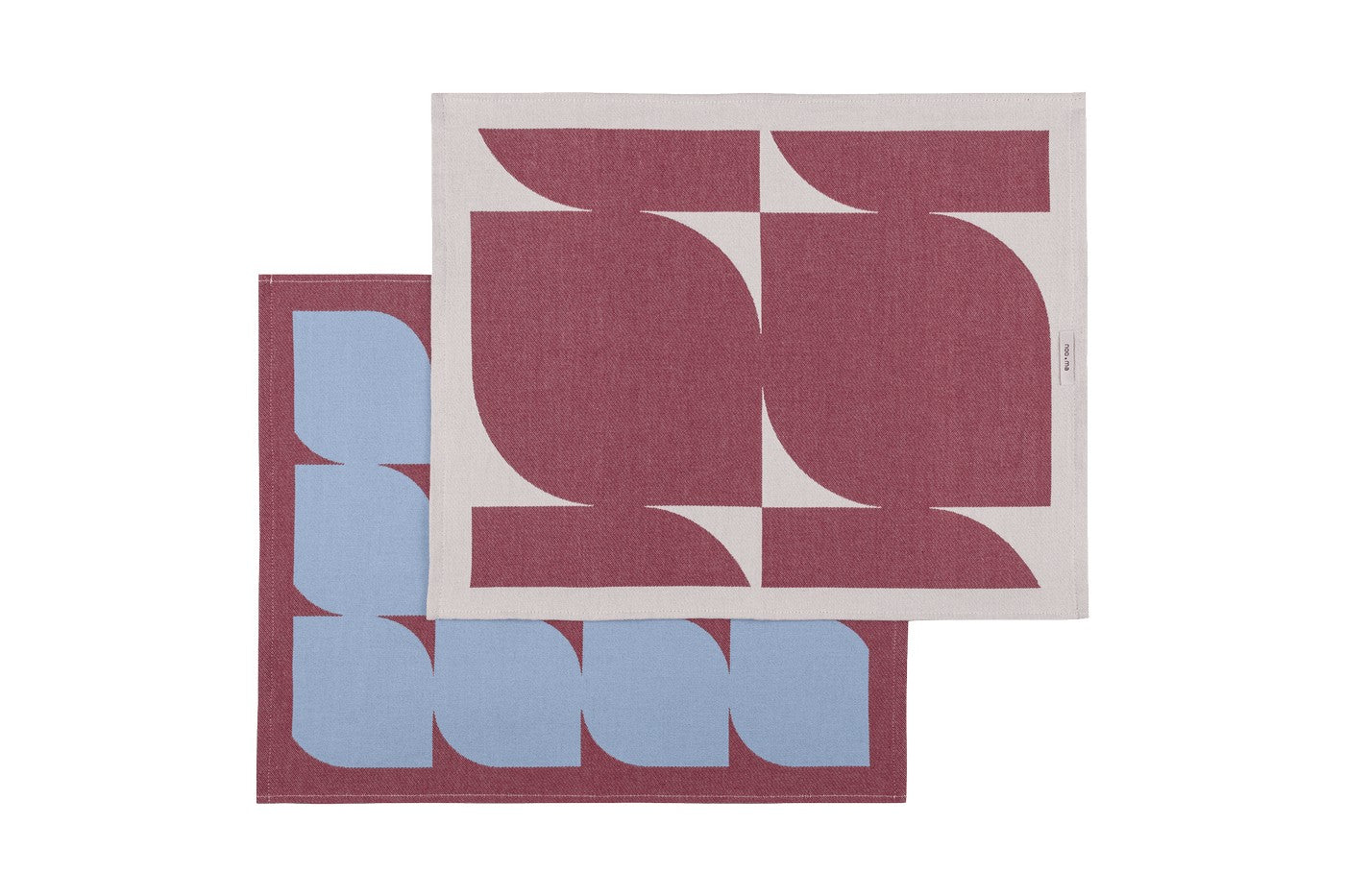 Lot De 2 Torchons Abi - Beet Red & Sky Blue