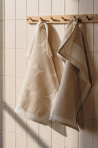 Lot De 2 Torchons Abi - Sand Beige & Cream