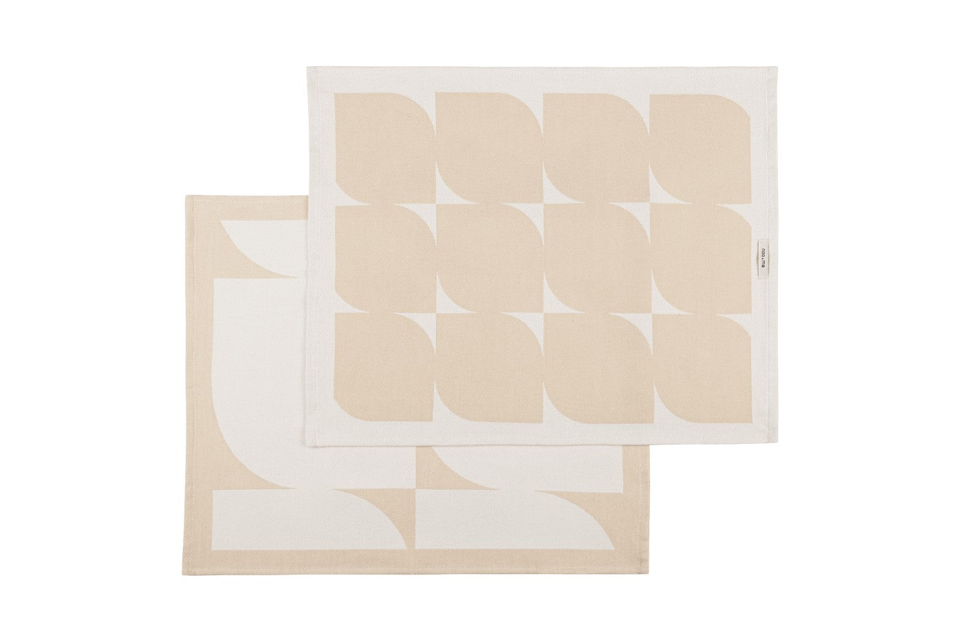 Lot De 2 Torchons Abi - Sand Beige & Cream