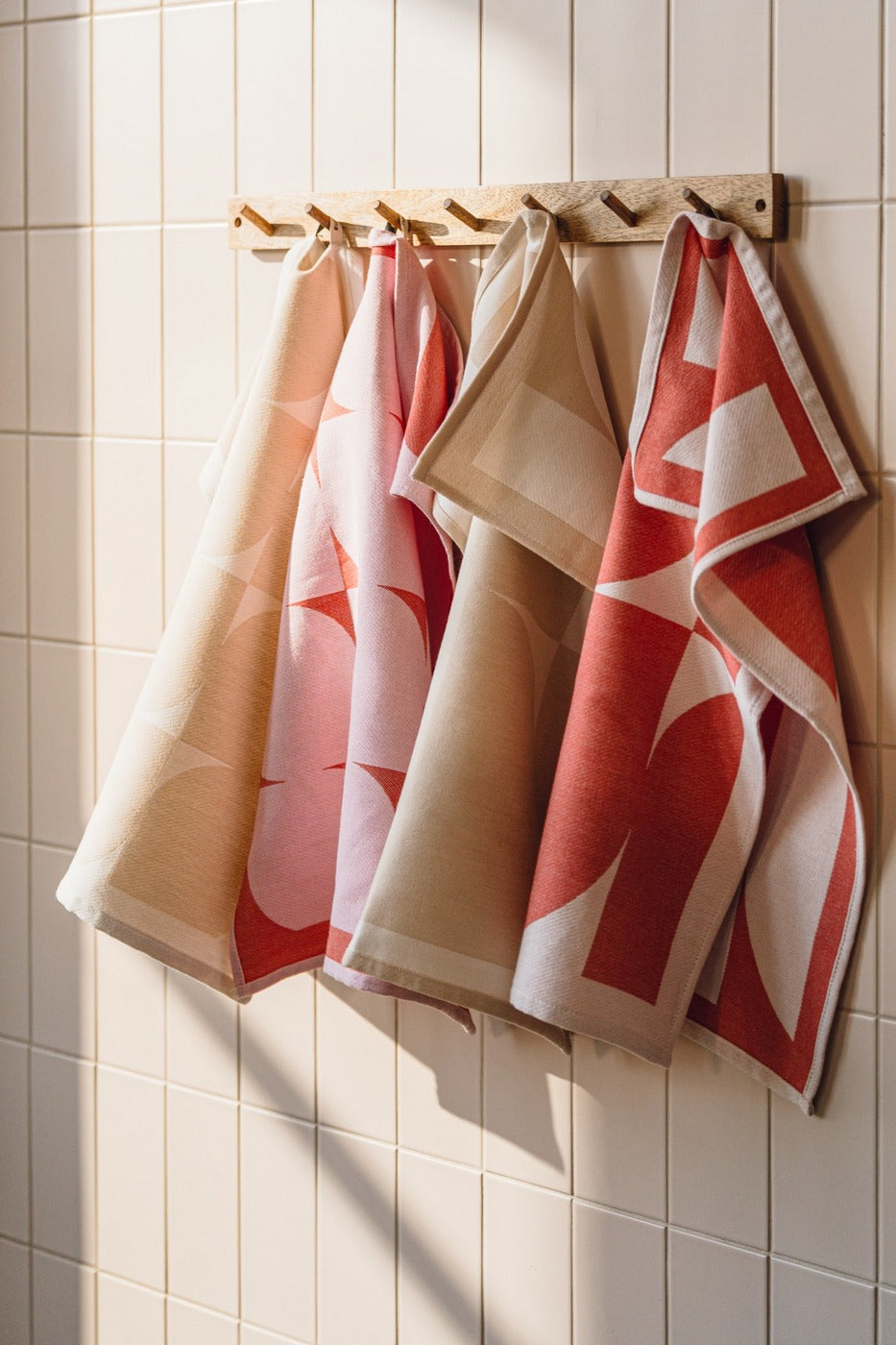 Lot De 2 Torchons Abi - Terracotta & Blossom Pink