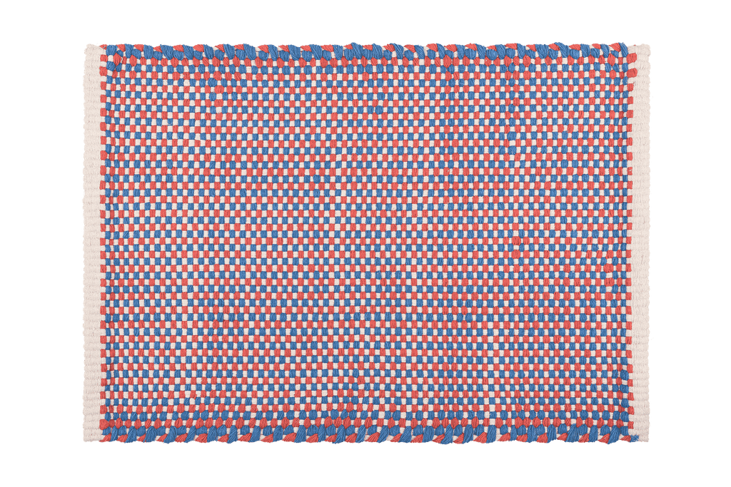Dei Doormat - Blue & Terracotta & Beige
