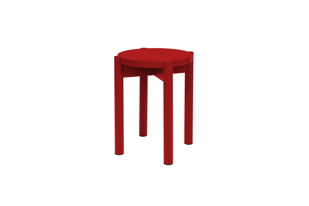 Hopp - Tabouret - Hêtre Massif - Marron-Red