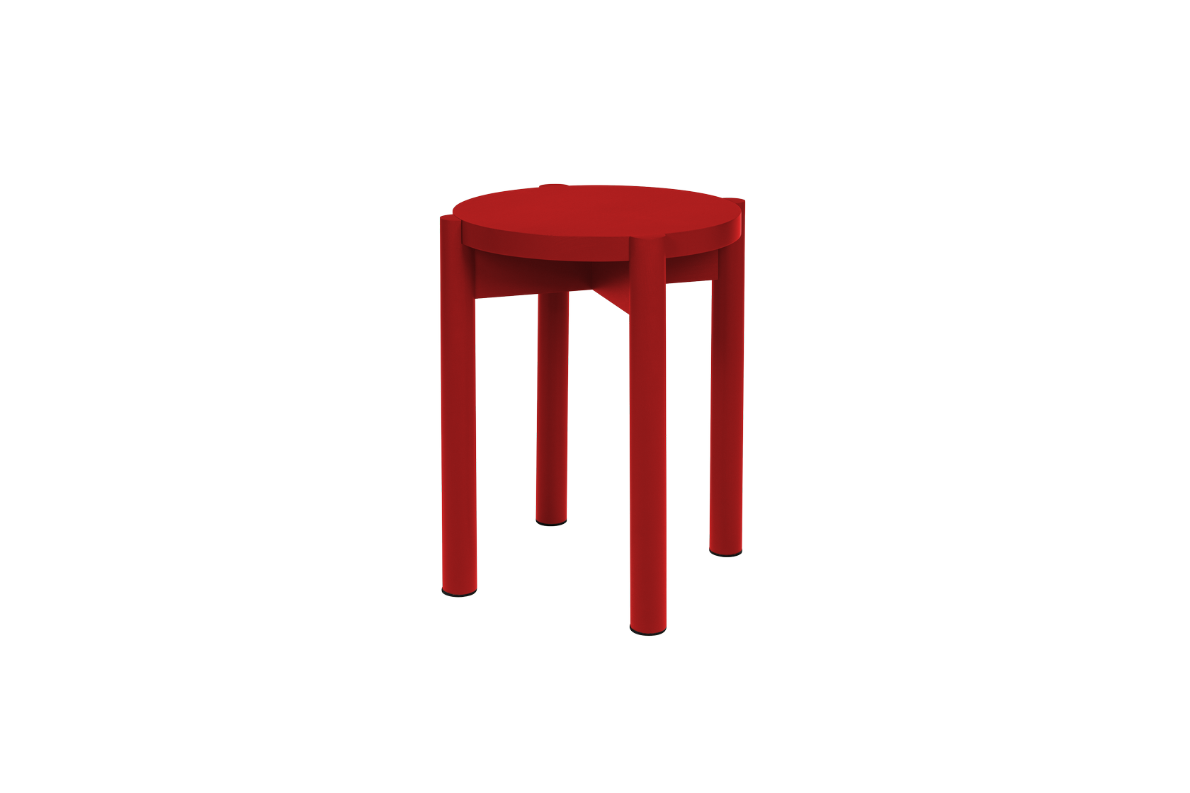 Hopp - Tabouret - Hêtre Massif - Marron-Red