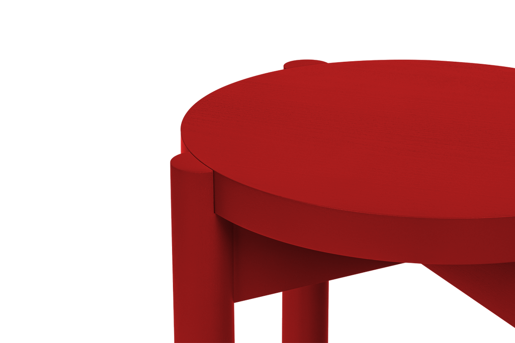 Hopp - Tabouret - Hêtre Massif - Marron-Red