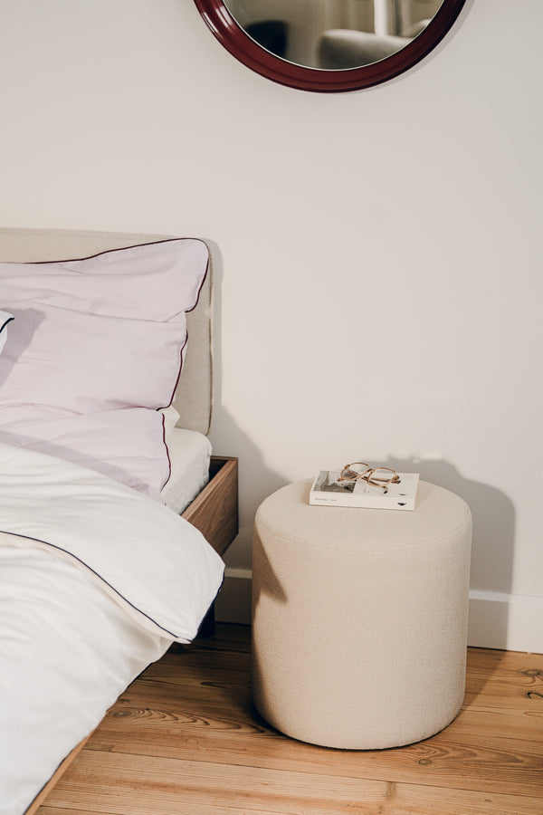 Folk - Pouf - Polyester - Cream Beige