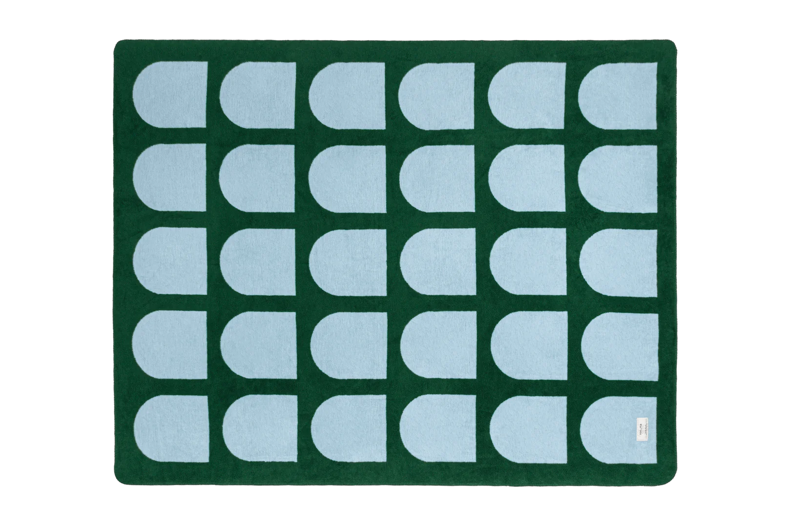 Gili Throw - Forest Green/Baby Blue