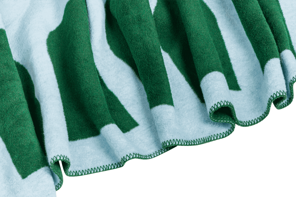 Gili Throw - Forest Green/Baby Blue