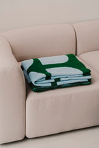 Gili Throw - Forest Green/Baby Blue