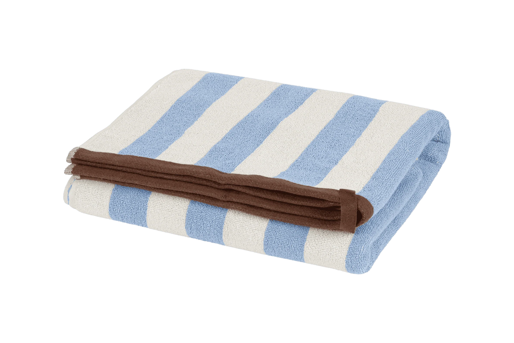 Serviette De Bain Gobo - Baby Blue / Rayures Larges