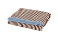 Gobo Bath Towel - Cocoa Brown/Narrow Stripes