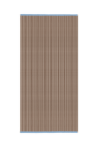 Gobo Bath Towel - Cocoa Brown/Narrow Stripes