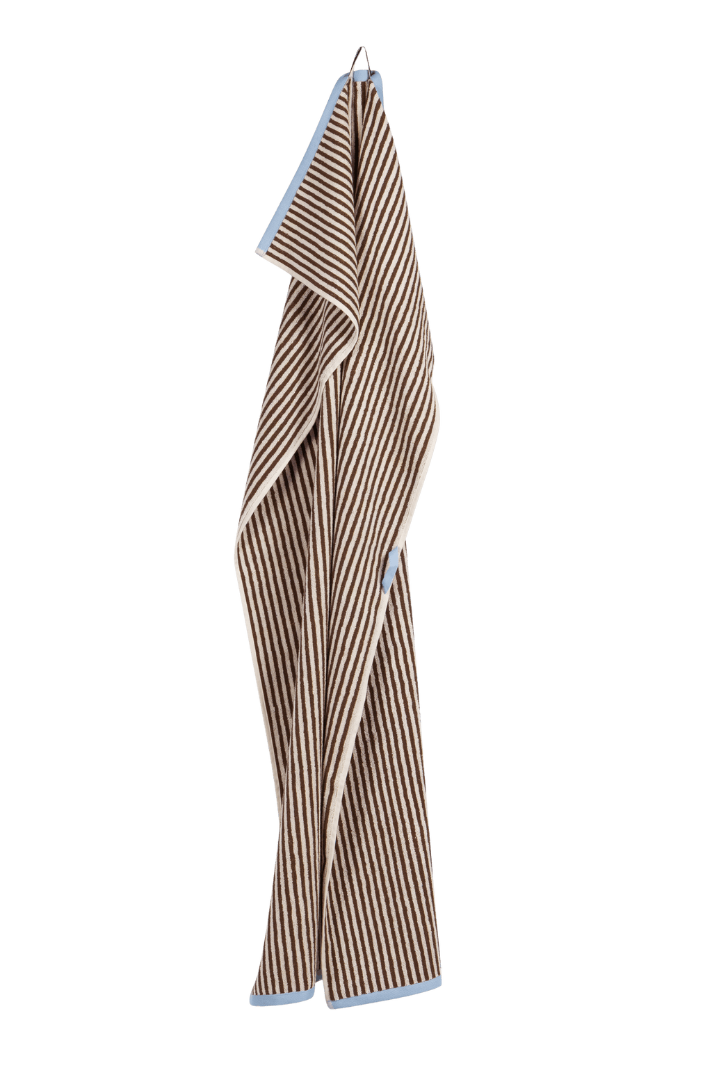 Gobo Bath Towel - Cocoa Brown/Narrow Stripes