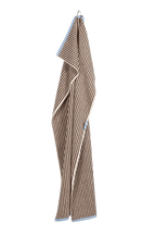 Gobo Bath Towel - Cocoa Brown/Narrow Stripes