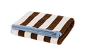 Gobo Bath Towel - Cocoa Brown/Wide Stripes