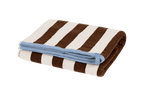 Gobo Bath Towel - Cocoa Brown/Wide Stripes