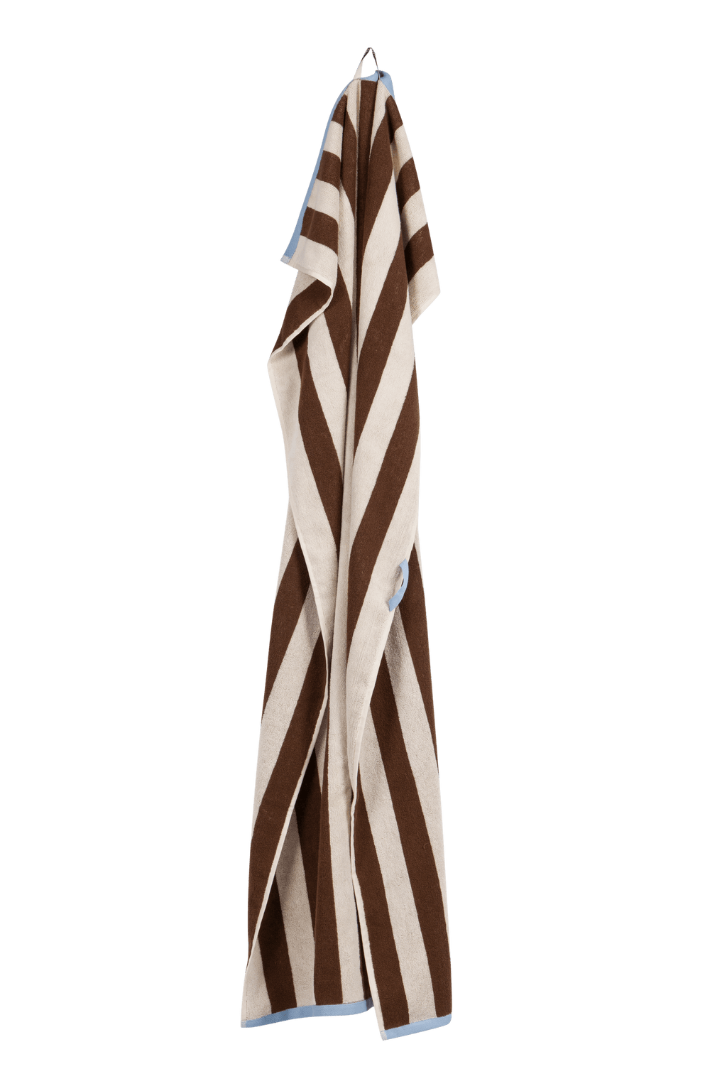 Gobo Bath Towel - Cocoa Brown/Wide Stripes