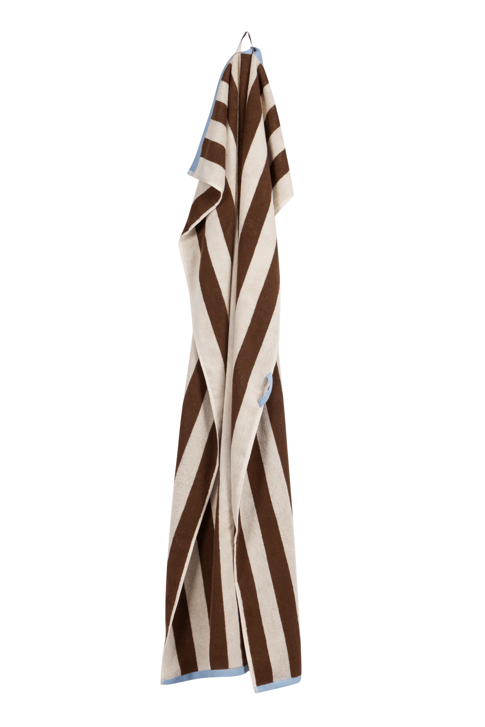 Gobo Bath Towel - Cocoa Brown/Wide Stripes