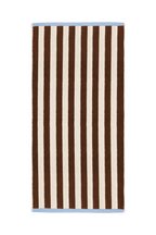 Gobo Bath Towel - Cocoa Brown/Wide Stripes