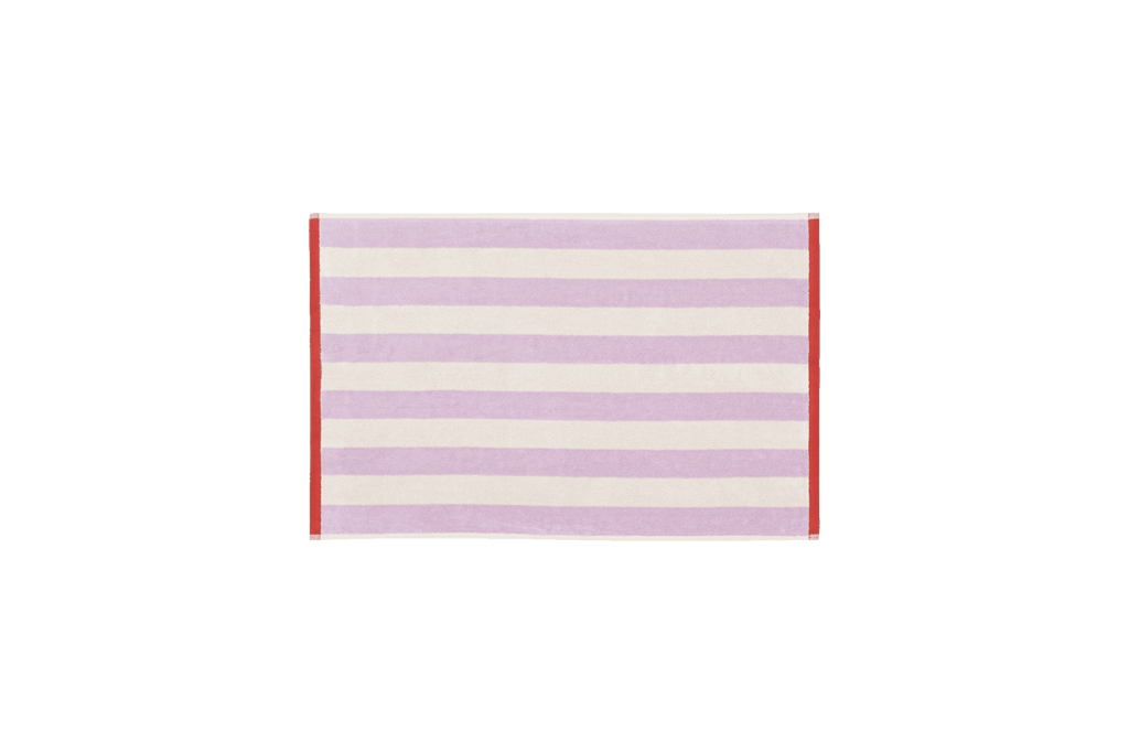 Serviette De Bain Gobo - Pastel Lilac / Rayures Larges