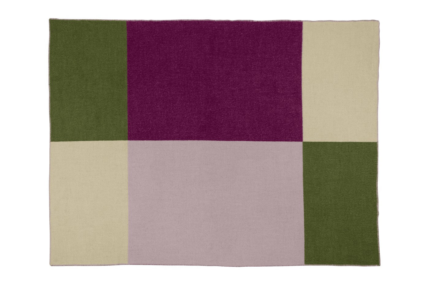 Hilu - Couverture En Laine - Laine De Nouvelle-Zélande - Purple‚ Lilac & Green