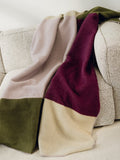 Hilu - Couverture En Laine - Laine De Nouvelle-Zélande - Purple‚ Lilac & Green