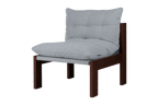 Huno - Lounge Chair - Cocoa Brown & Baby Blue Bouclé