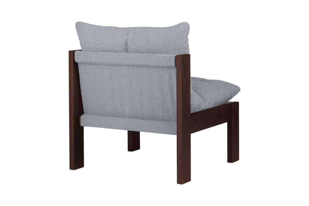 Huno - Lounge Chair - Cocoa Brown & Baby Blue Bouclé